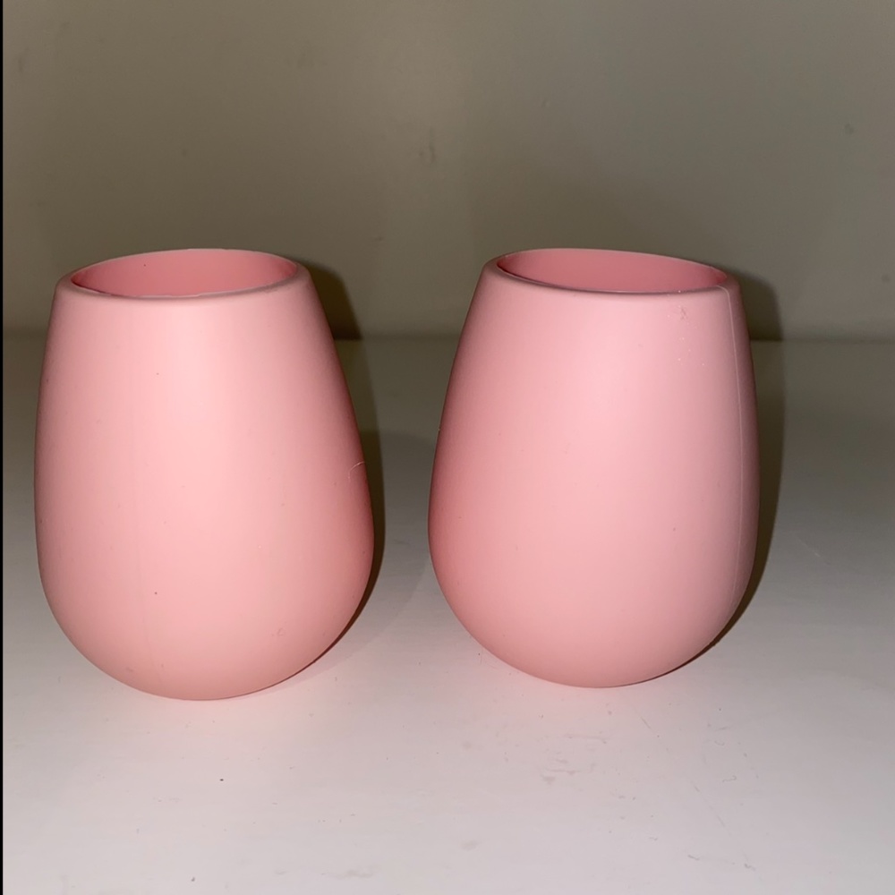 Odeme | What A Pair Silicone Wine Glasses | Pink